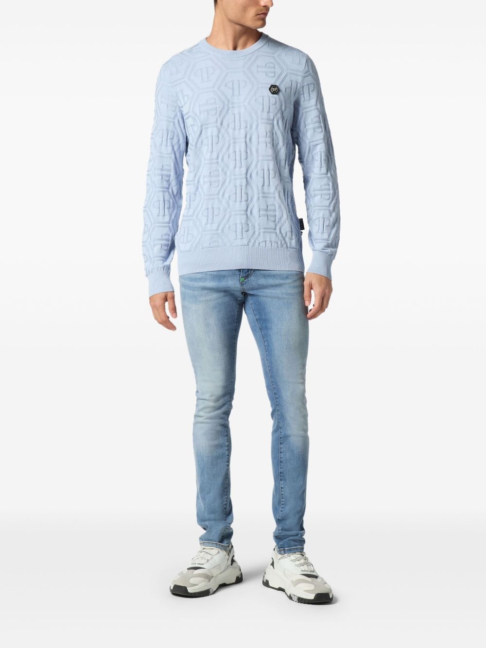 monogram-jacquard jumper - 2