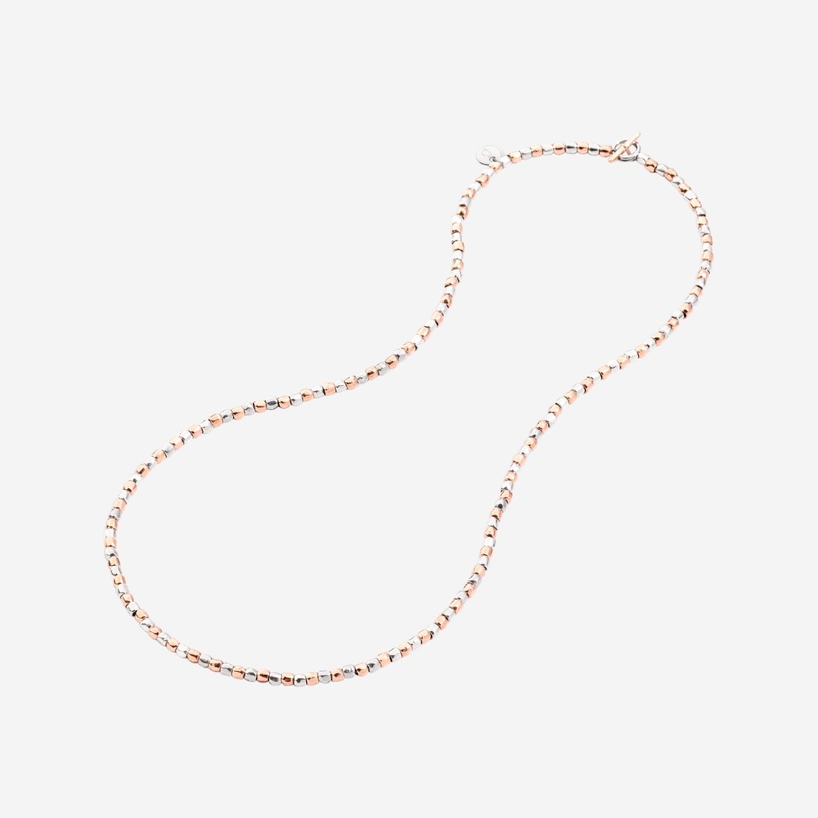 Silver & Rose Gold Mini Granelli Necklace - 2
