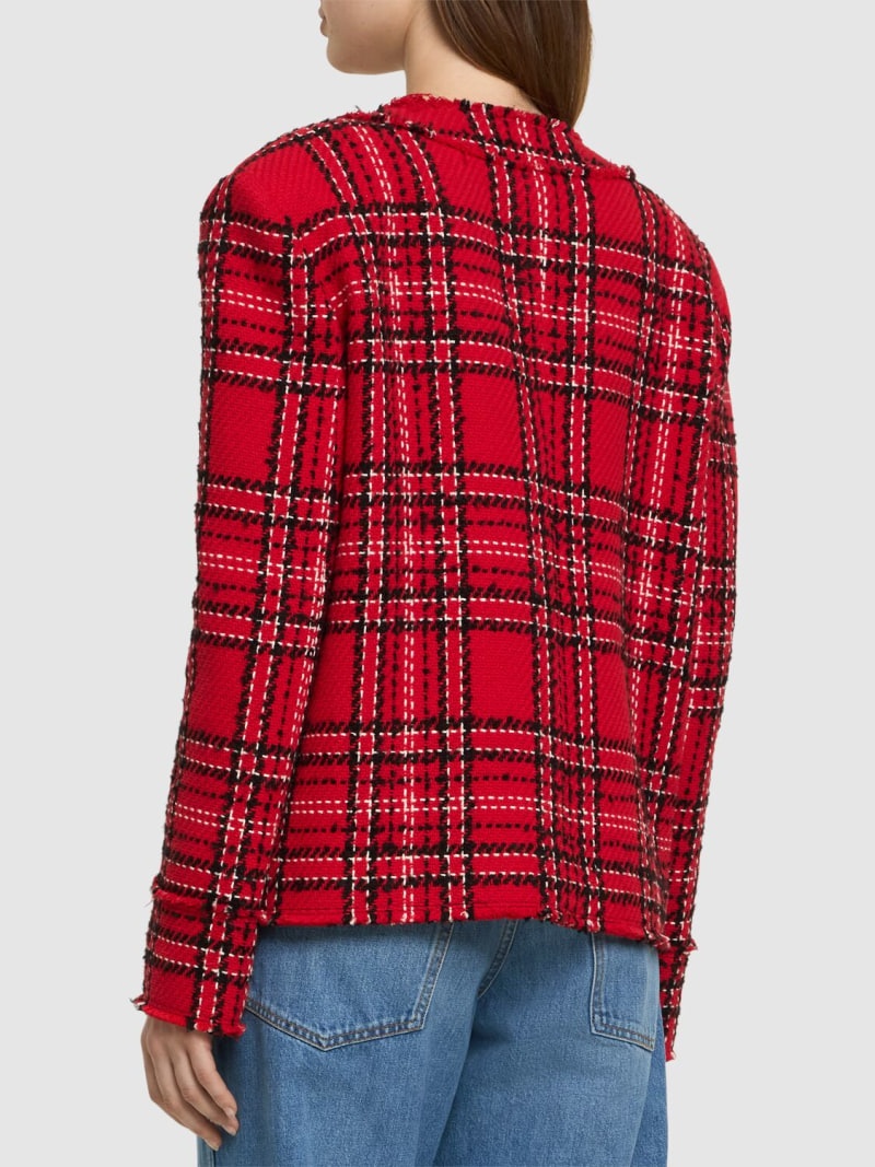 Tartan cotton tweed jacket - 3