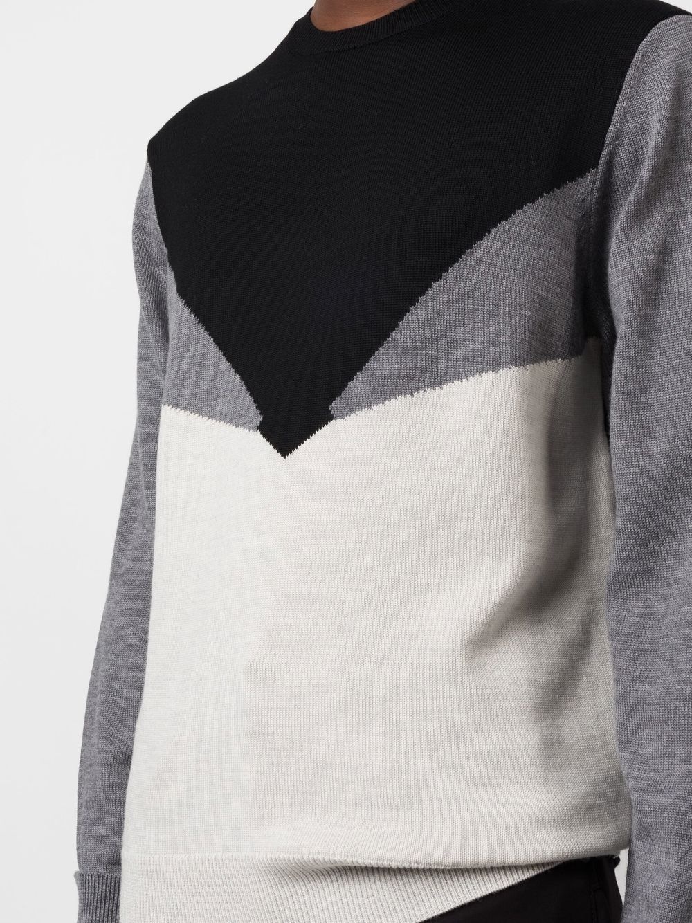 colour-block knitted jumper - 5