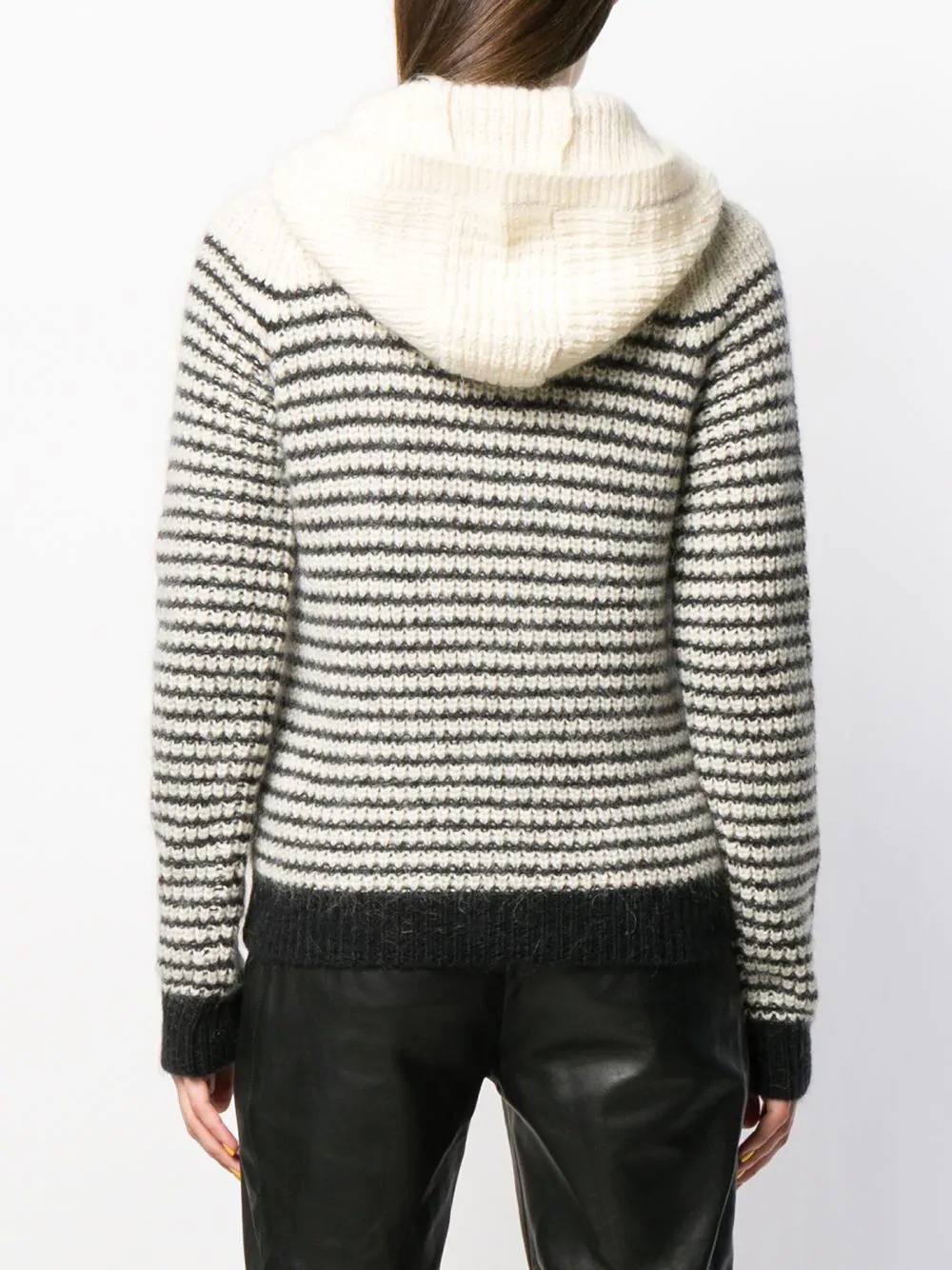 hooded stripe jumper - 4