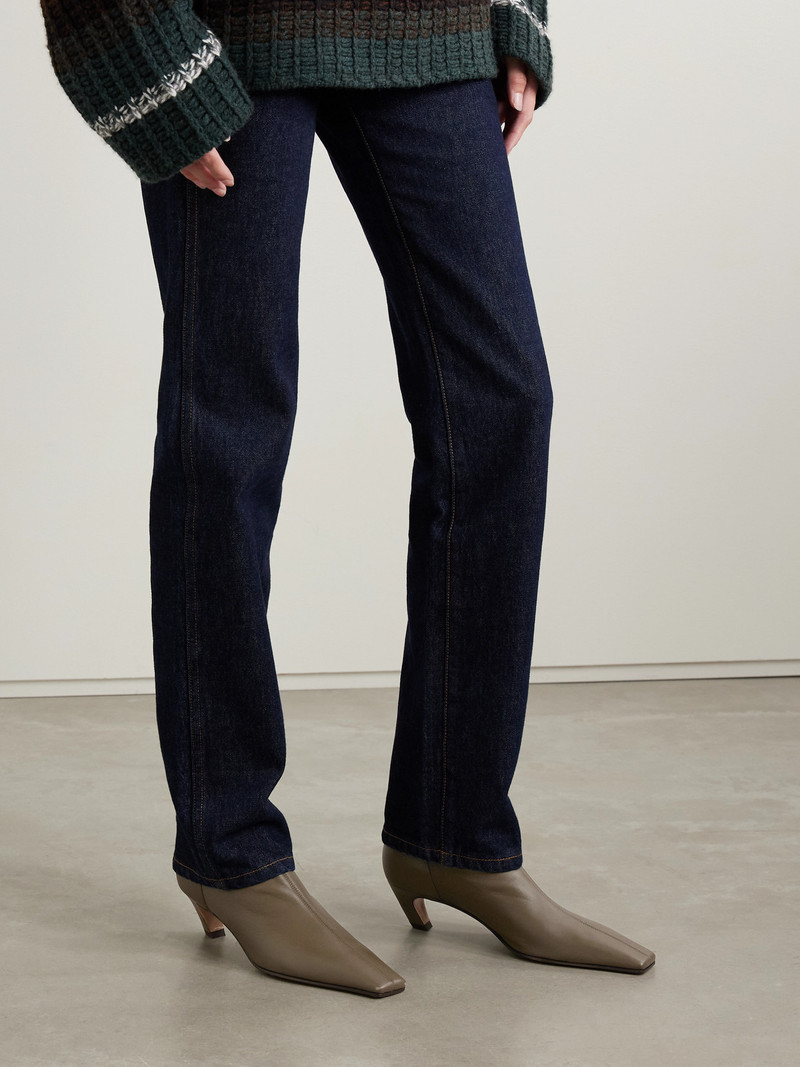 KHAITE Arizona Leather Ankle Boots outlook