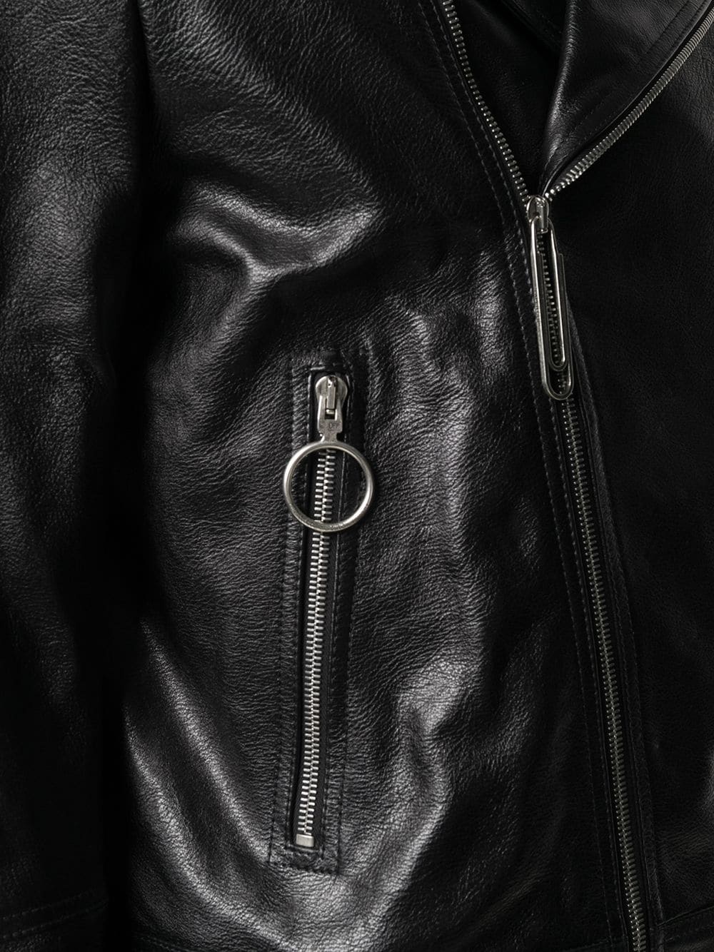 leather biker jacket - 5