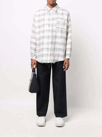 424 check-pattern long sleeve shirt outlook