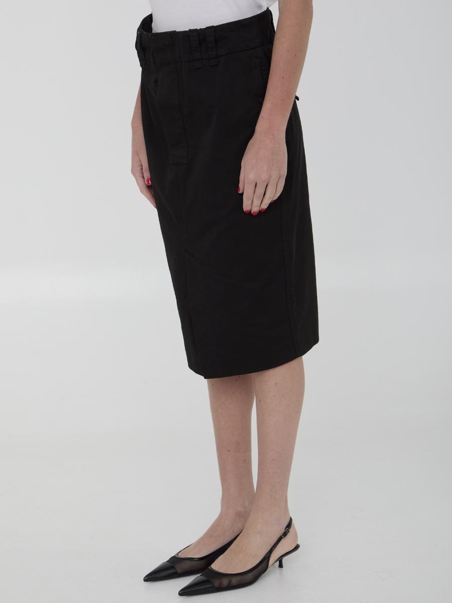 SAINT LAURENT SAINT LAURENT COTTON PENCIL SKIRT | baltini