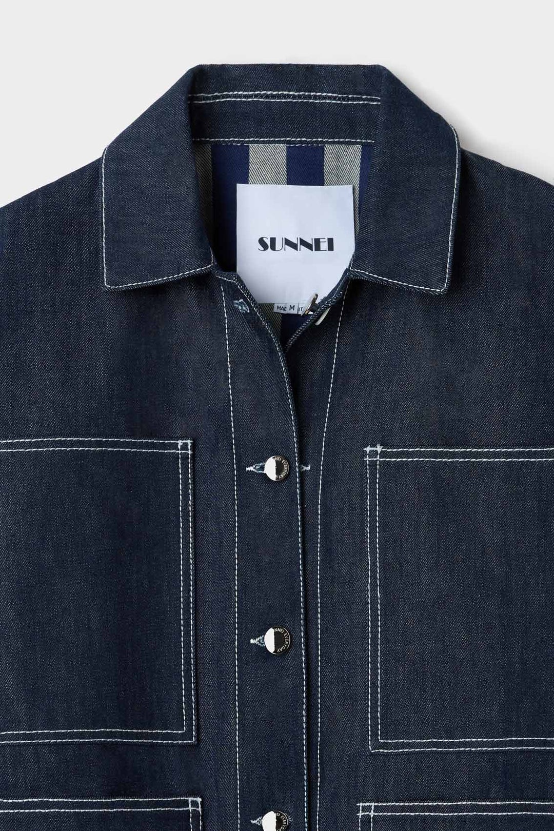 BELLIDENTRO REVERSIBLE JACKET / denim & blue stripes - 4