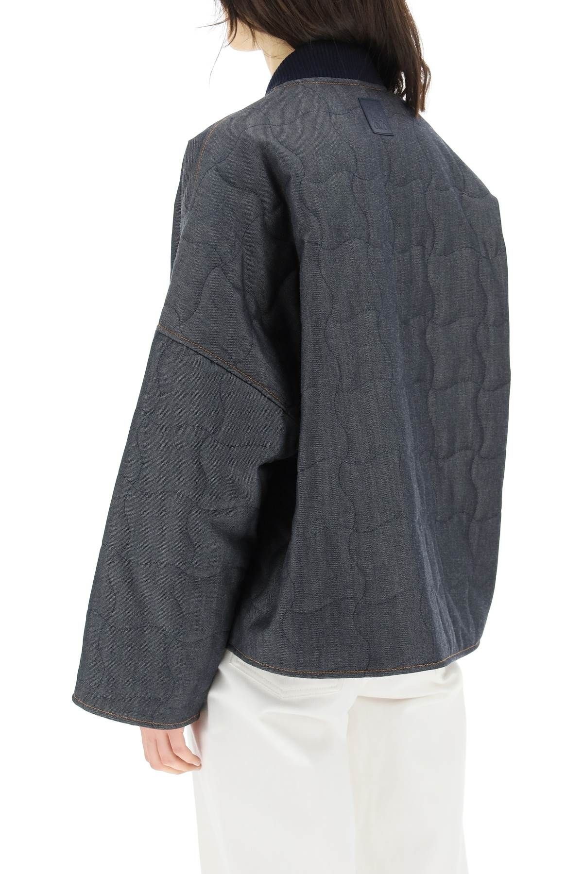 QUILTED DENIM LOOK WOOL JACKET - 4