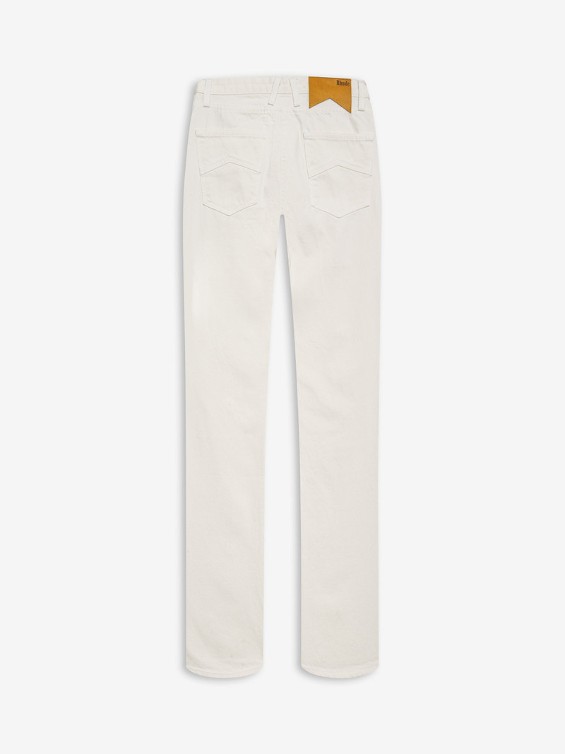 Rhude WHITE DISTRESSED CLASSIC DENIM outlook