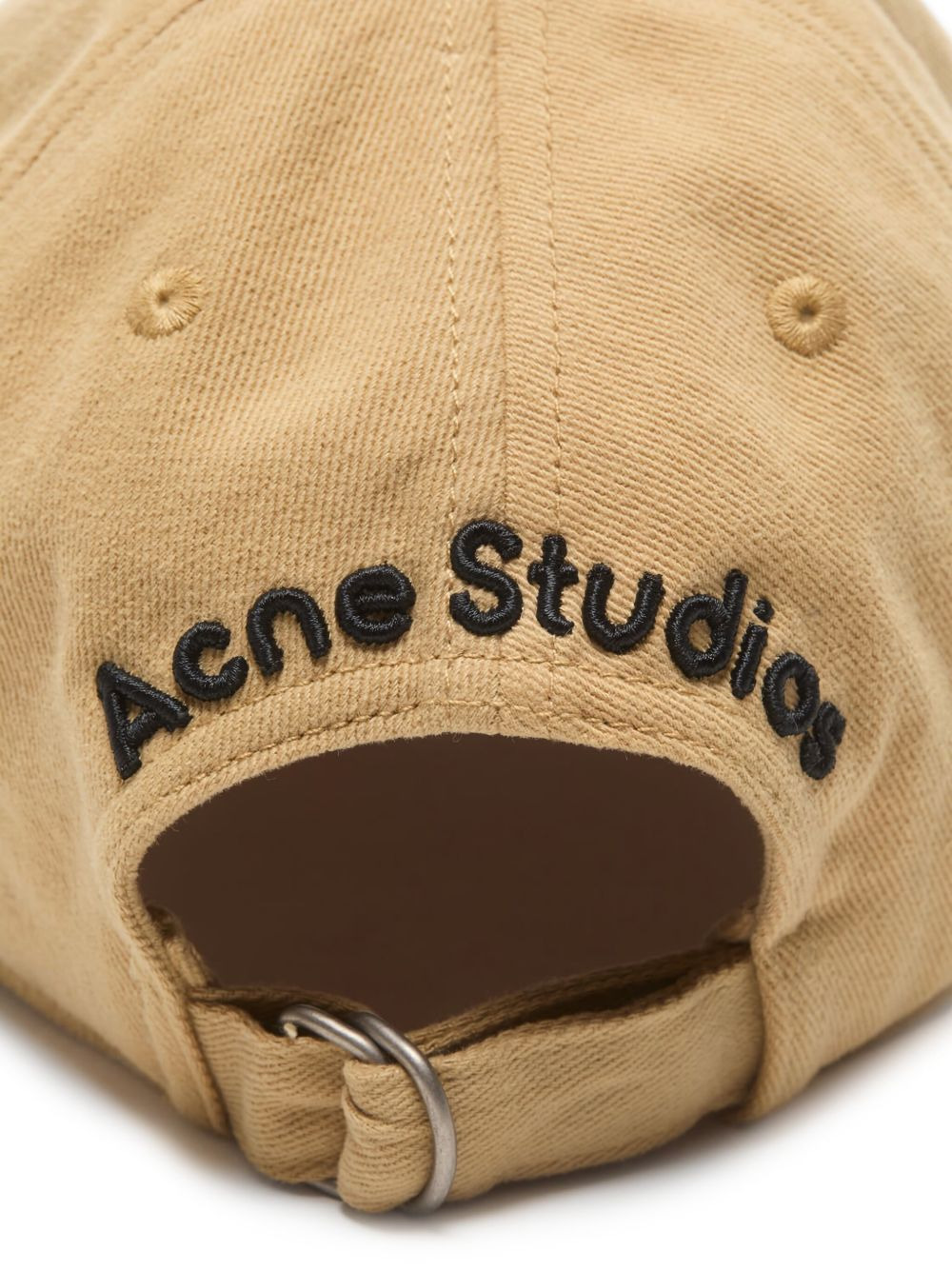 twill logo-embroidered cap - 2