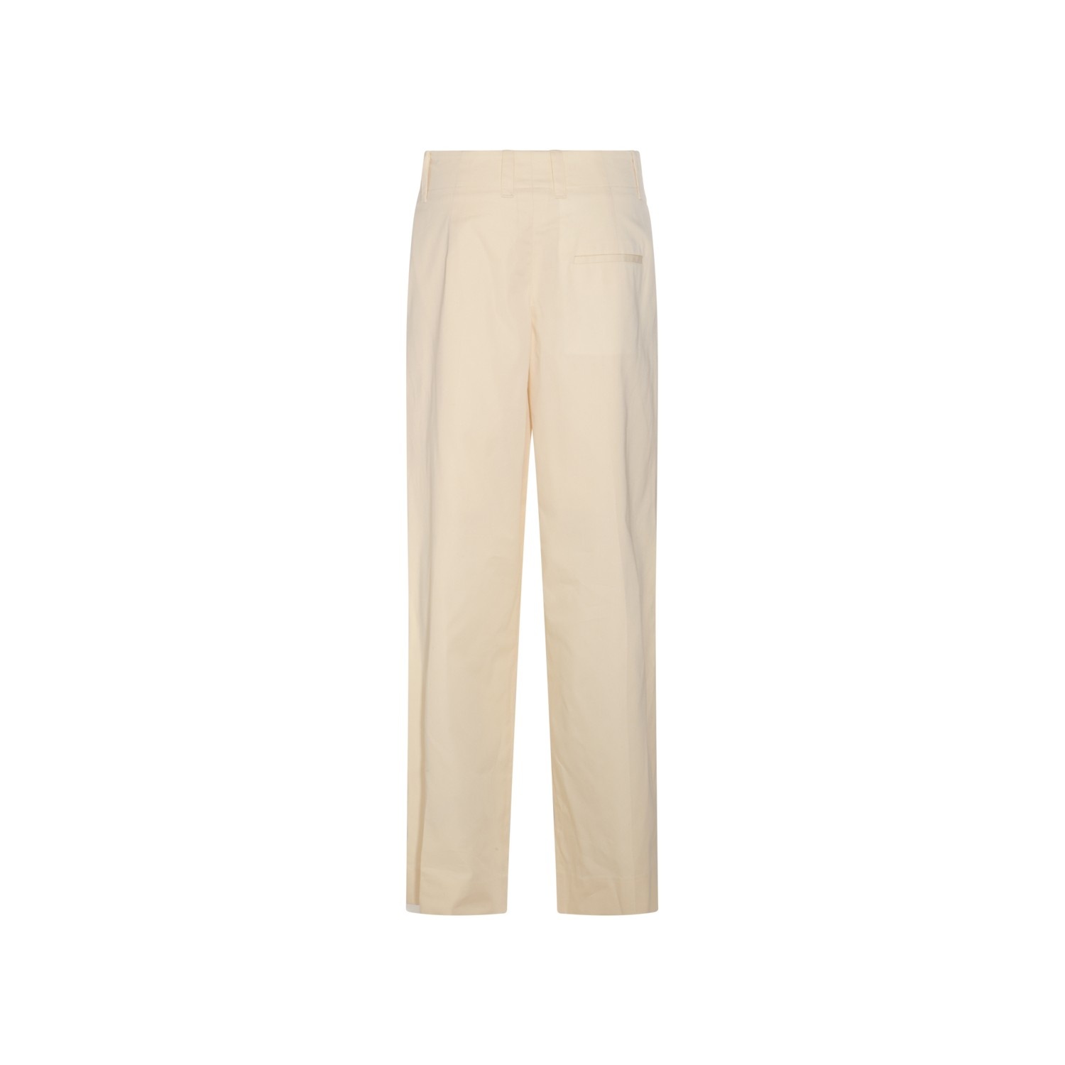 LIGHT BEIGE COTTON PANTS - 2