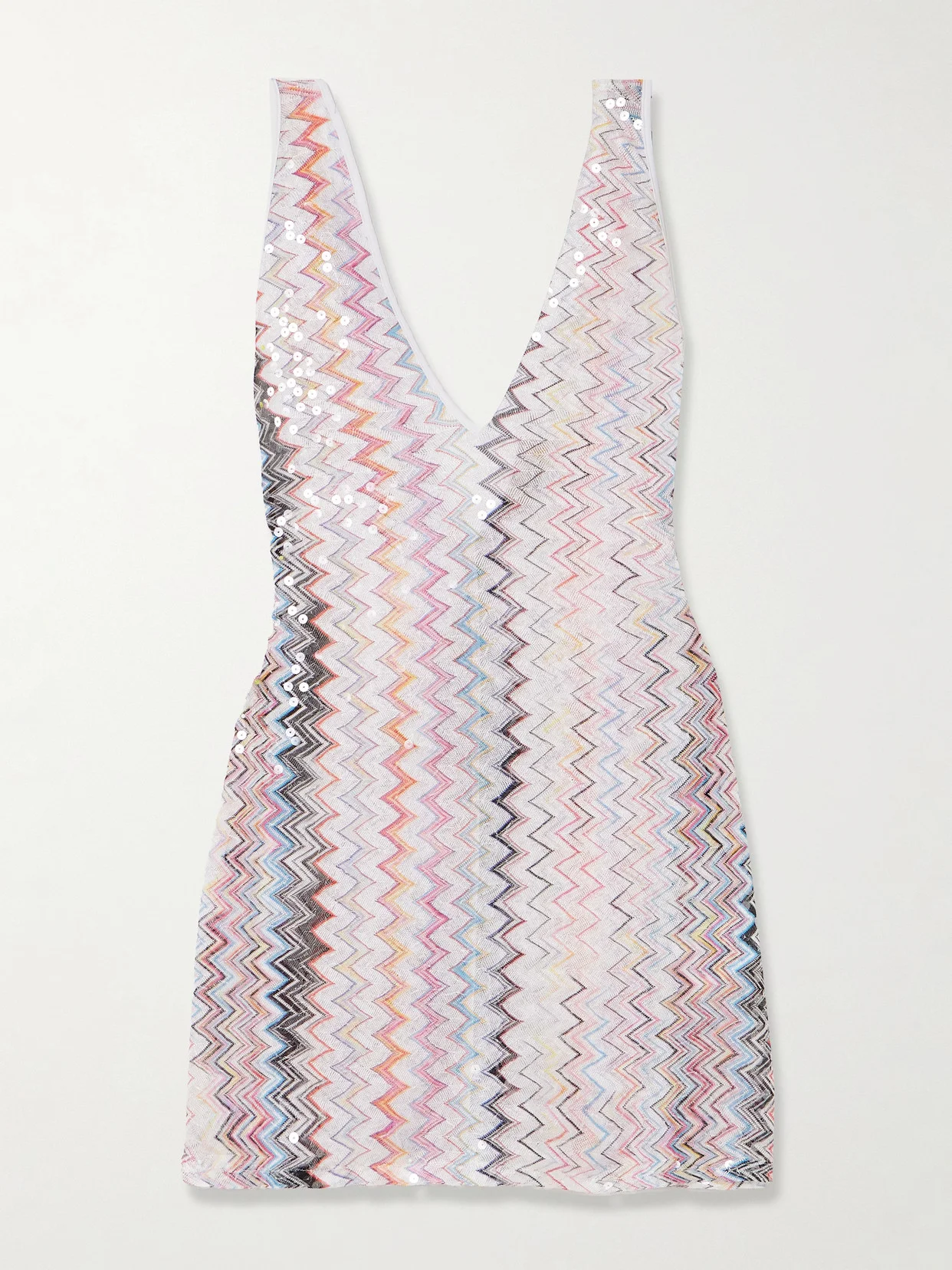 Sequined Crochet-knit Mini Dress - 1
