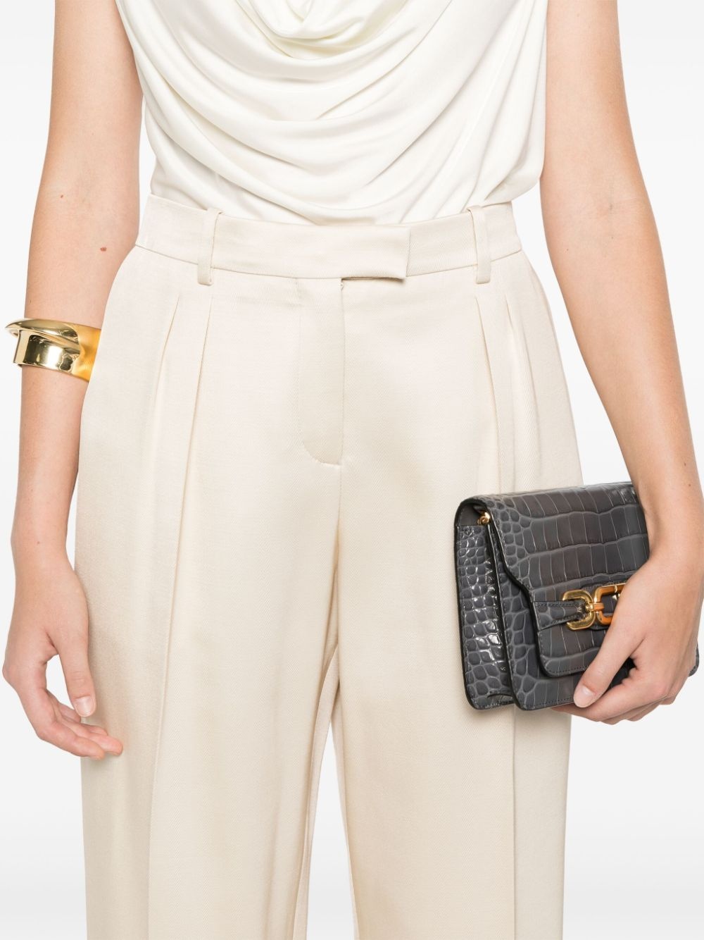 pleat-detail trousers - 5