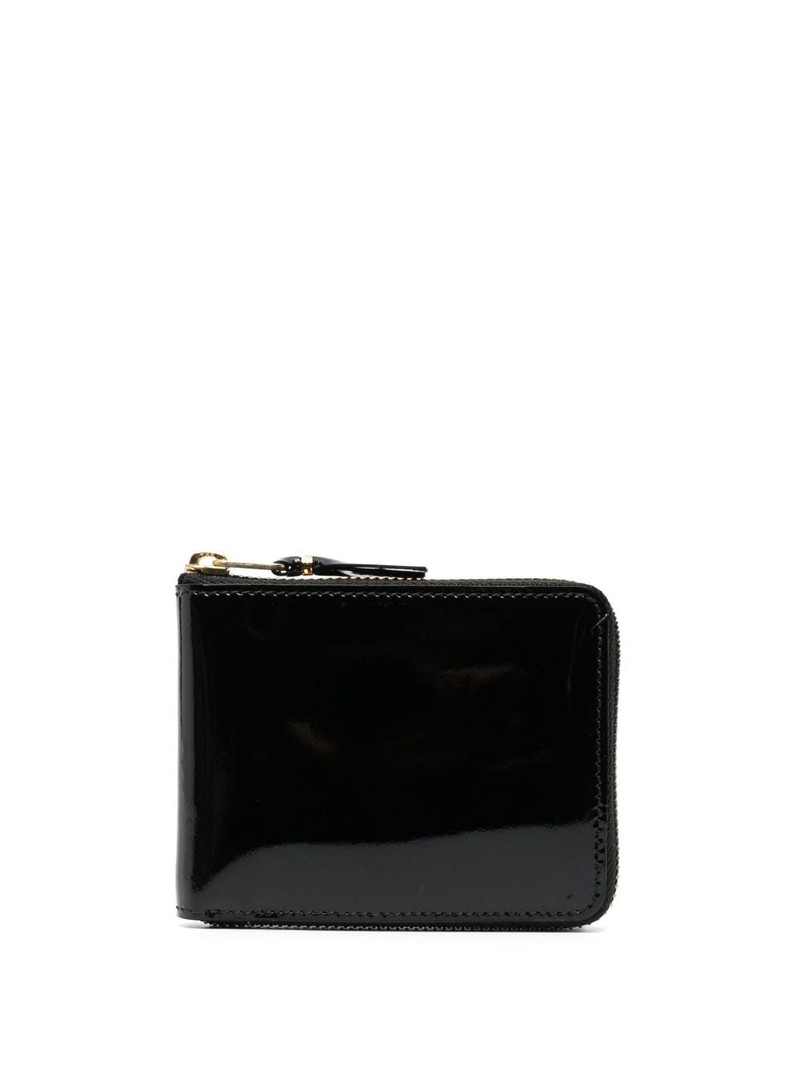patent leather zipped wallet 1