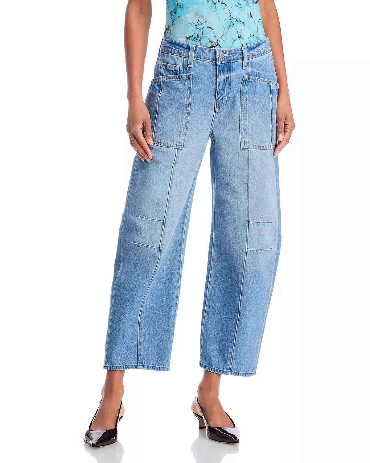 Cody Rodeo High Rise Cropped Barrel Jeans in Cristo - 1