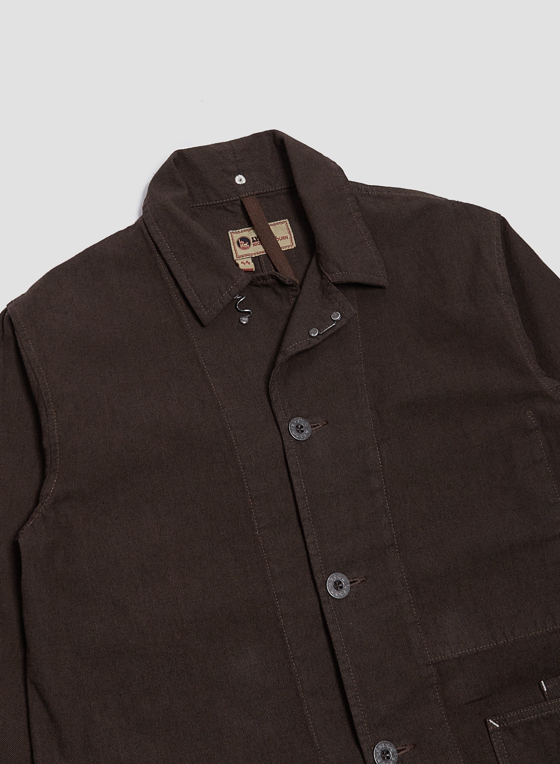 New Navvie Blazer Broken Twill in Brown - 5