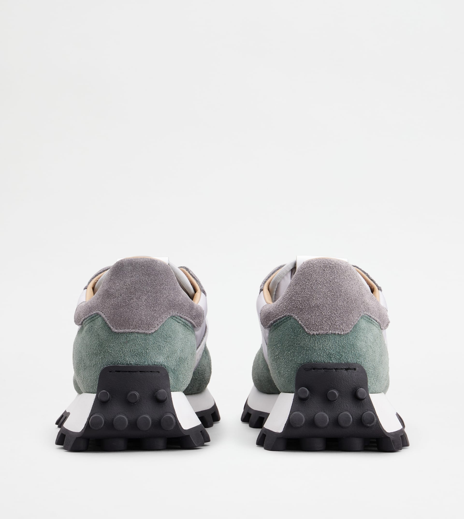SNEAKERS TOD’S 1T IN SUEDE AND FABRIC - GREEN, GREY, WHITE - 3