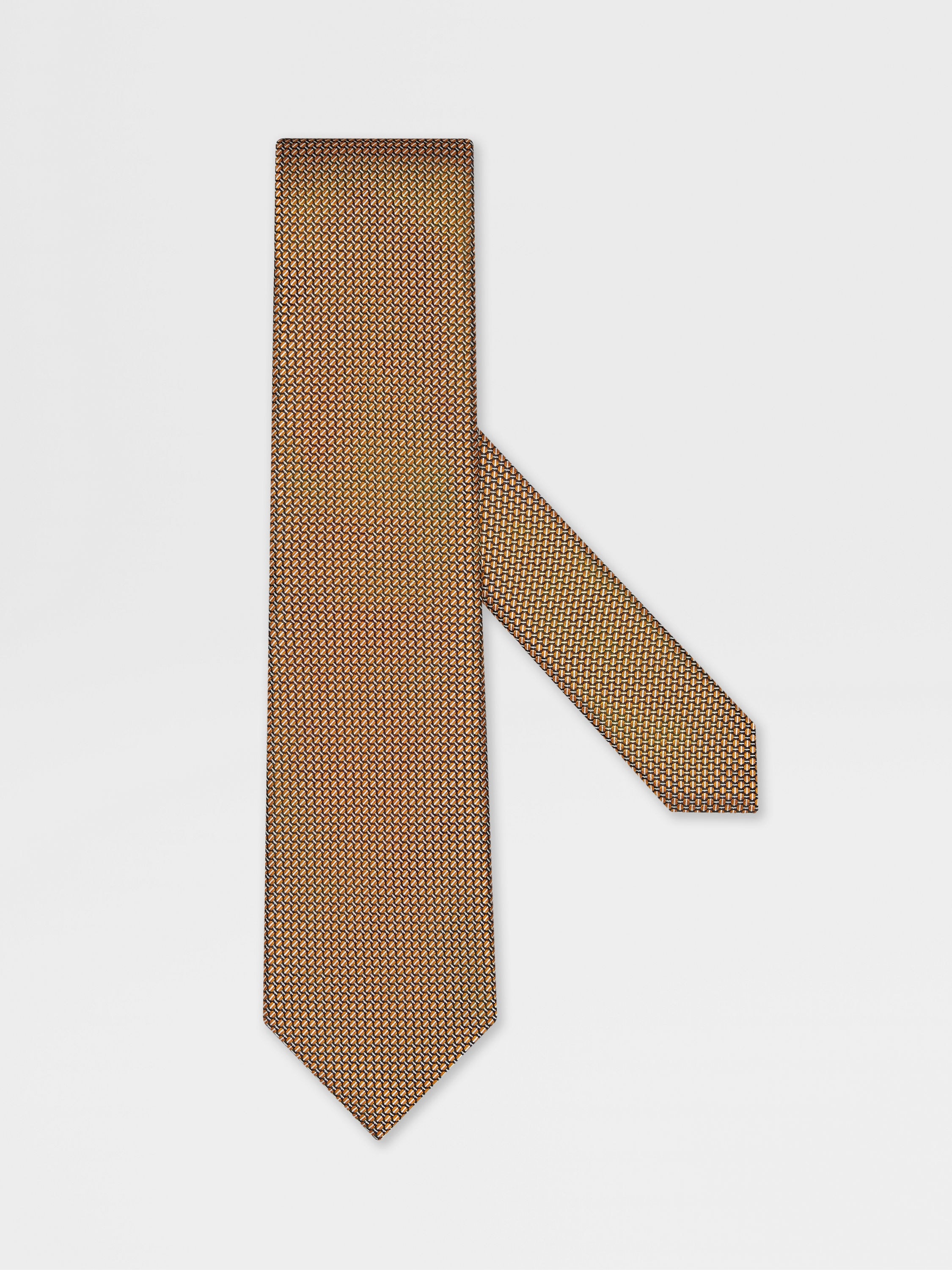 ORANGE SILK TIE - 1