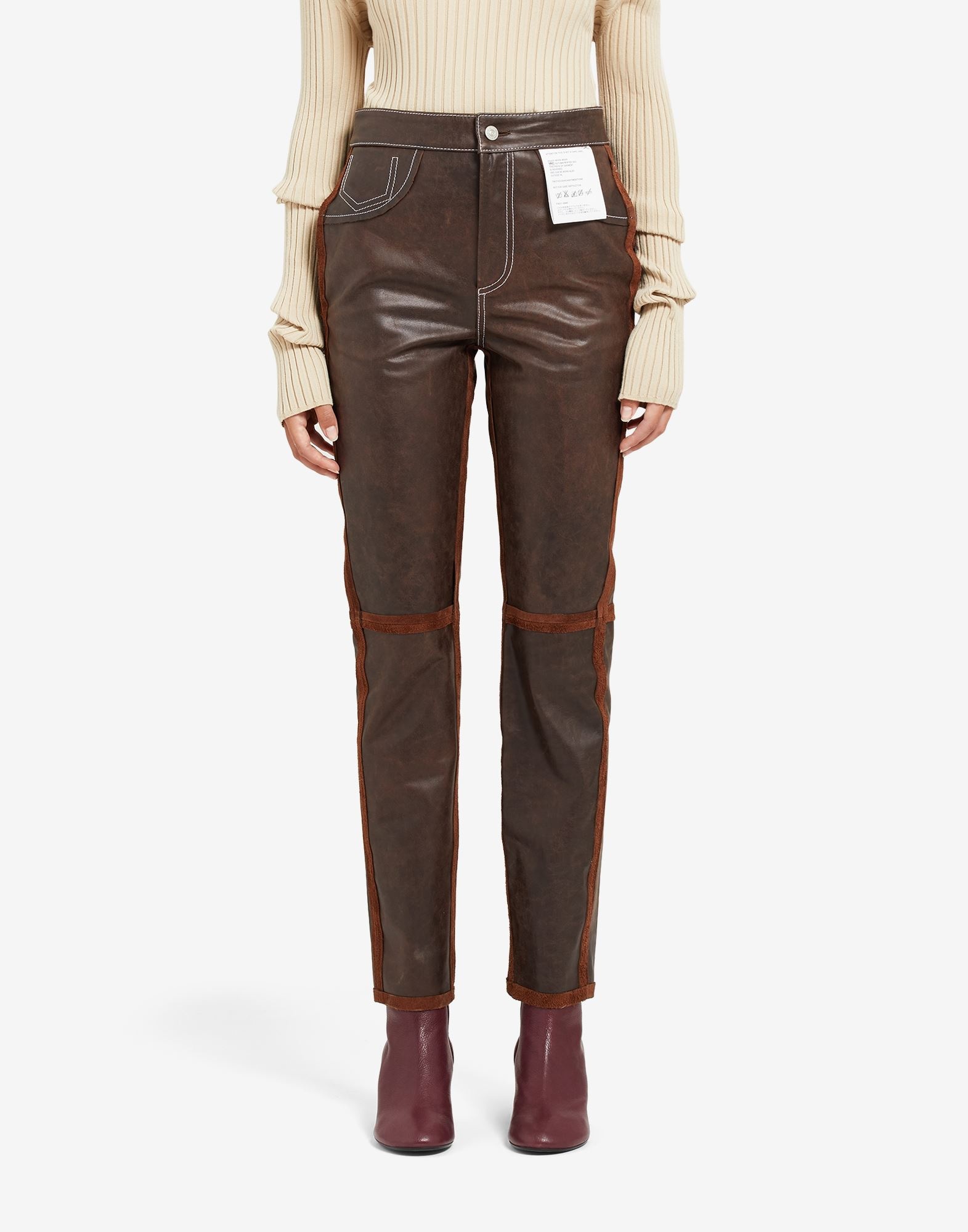 Reversed leather trousers - 5