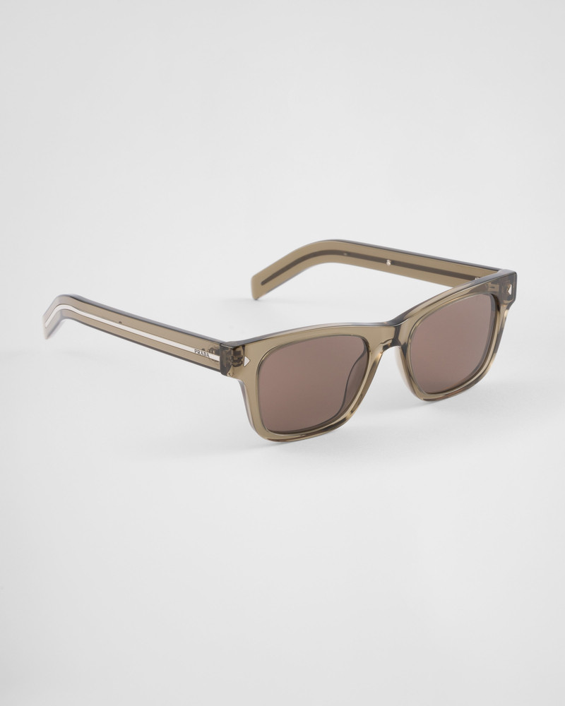 Prada Sunglasses with the iconic metal plaque outlook