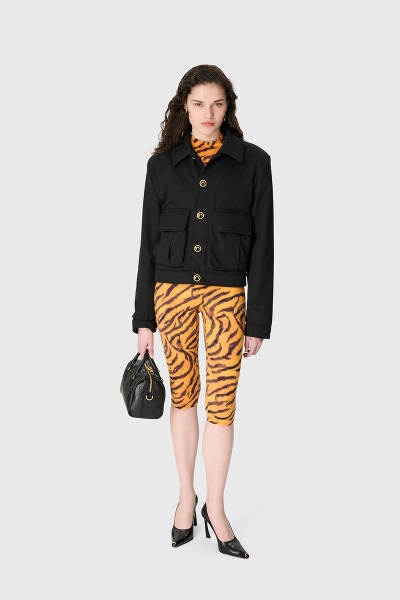 Marine Serre Tiger Printed Jersey Capri Pants outlook