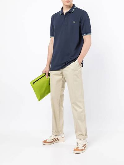 Fred Perry embroidered-logo short-sleeved polo shirt outlook