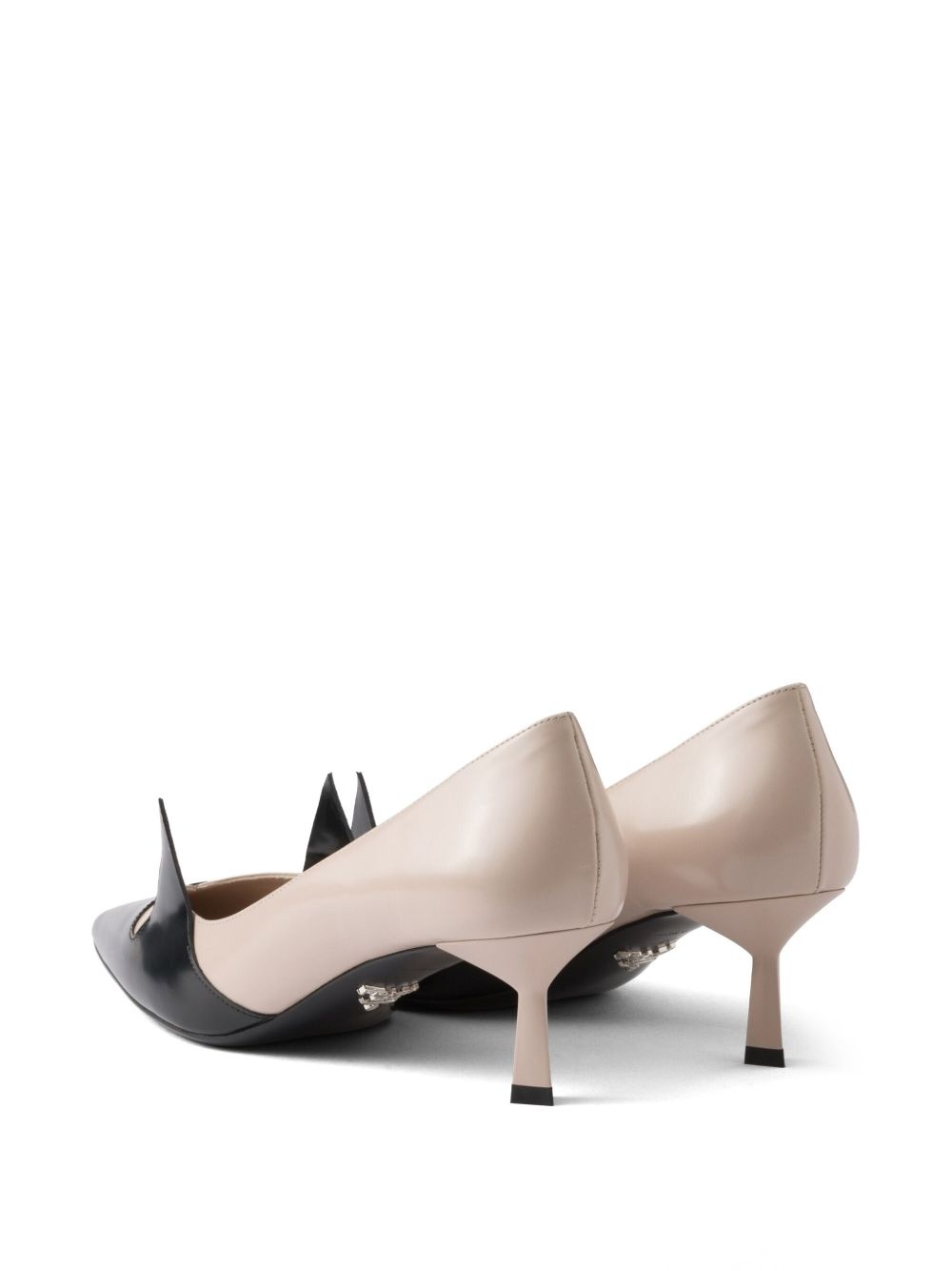55mm two-tone brushed-leather pumps - 3
