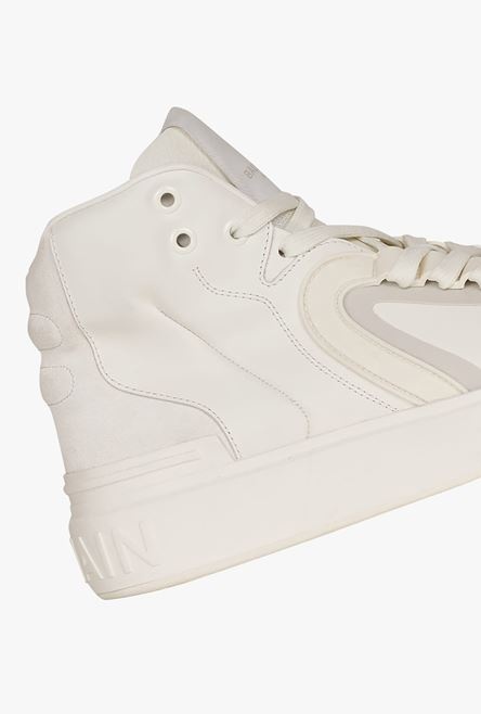 White leather and suede B-Skate high-top sneakers - 7