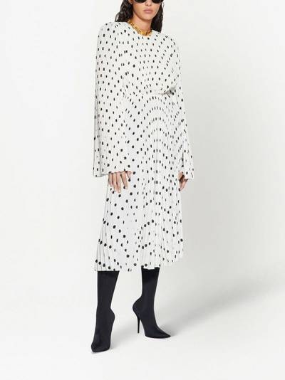 BALENCIAGA polka dot print dress outlook