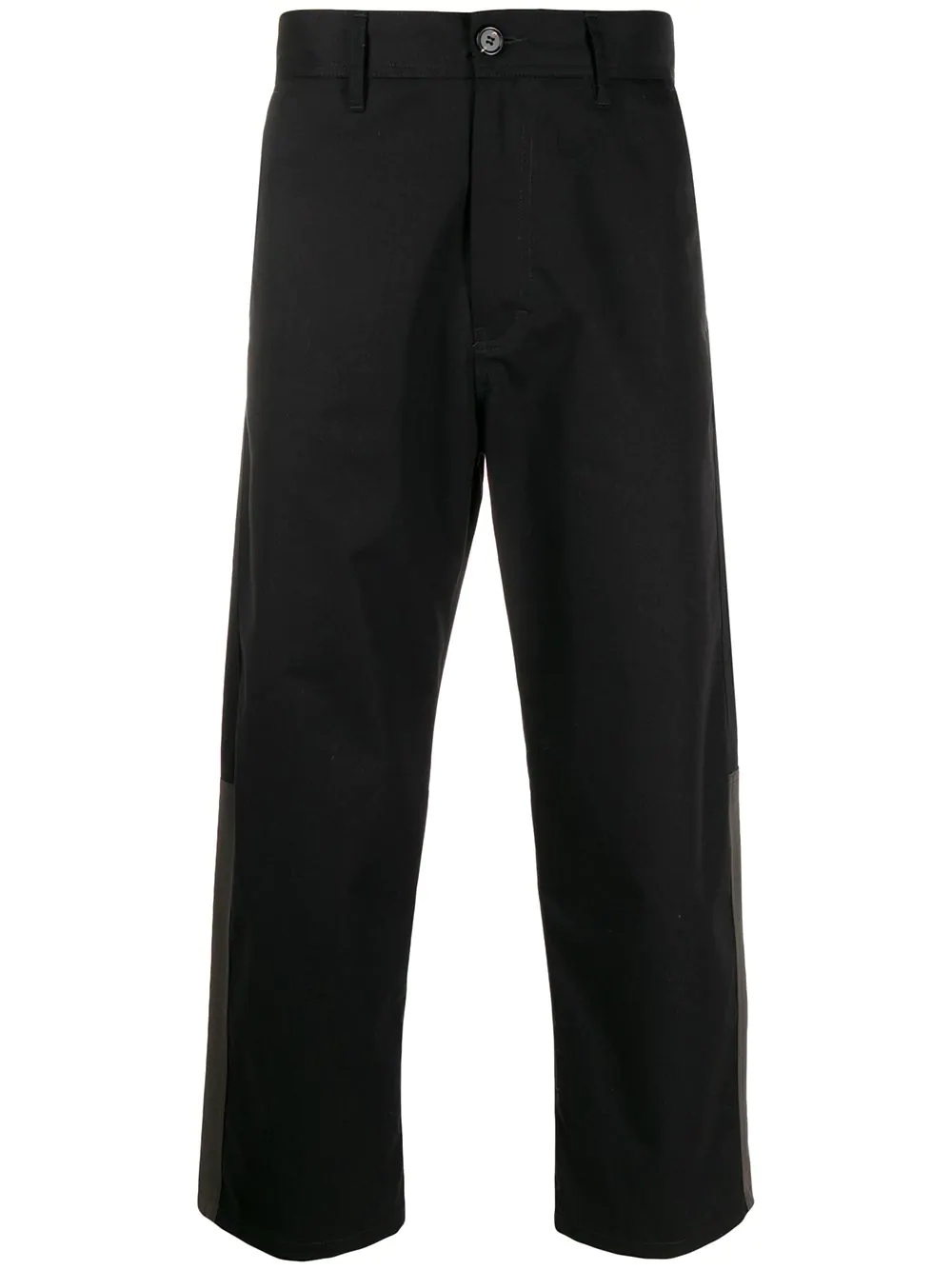 contrast panelled cropped trousers - 1