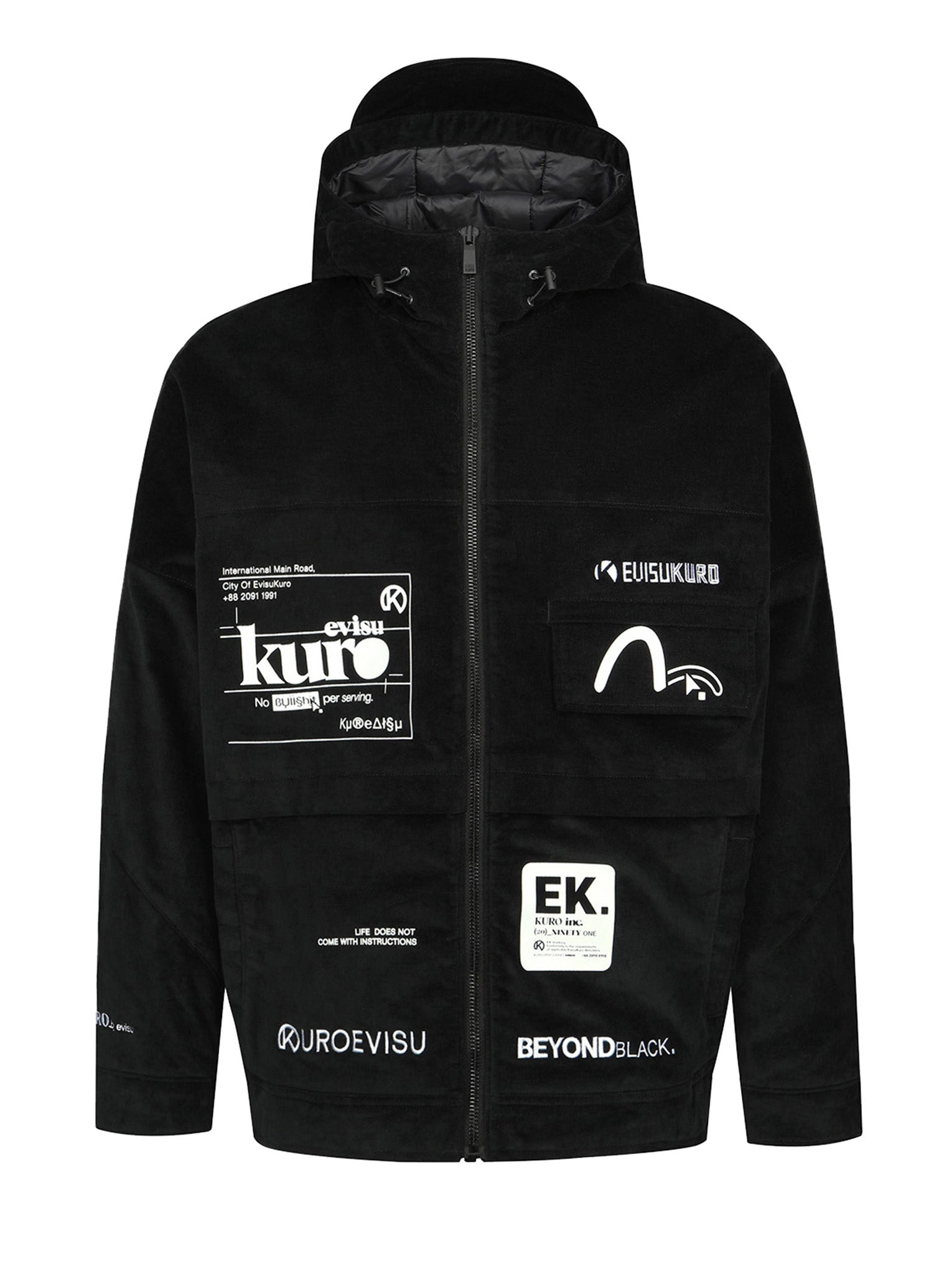 Kamon and Logo Patch Hooded Jacket - 12