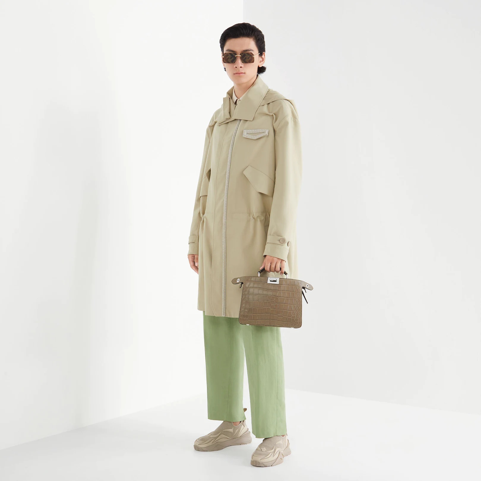 Brown alligator bag - 7