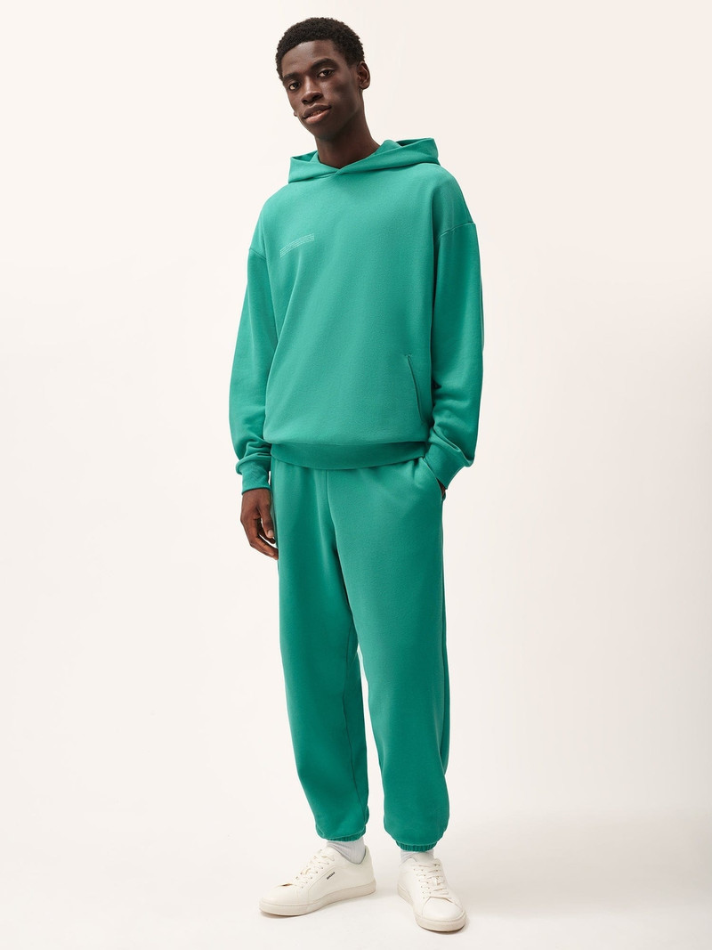 PANGAIA Mens 365 Midweight Hoodie - Mangrove-Turquoise outlook