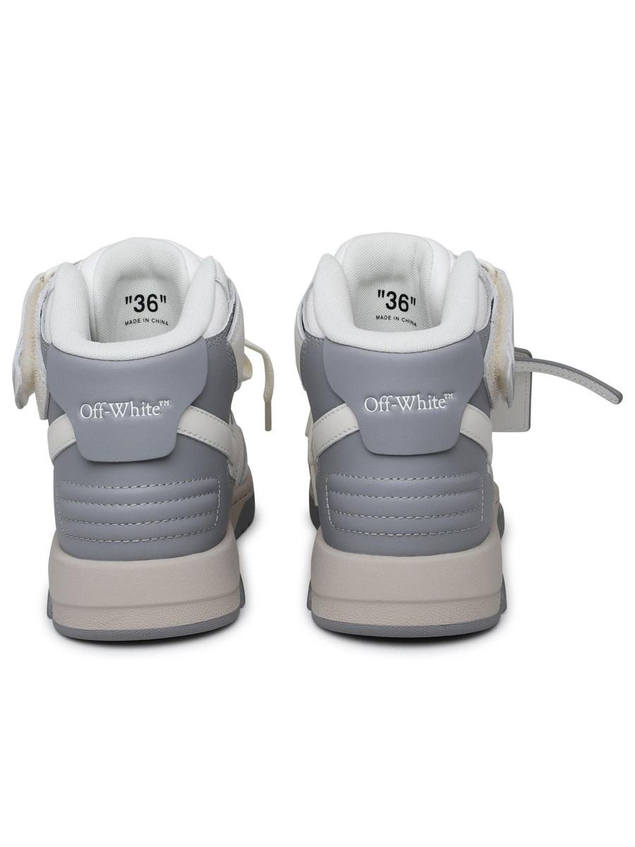 Off-White 'Out Of Office' Mid White Leather Sneakers - 4