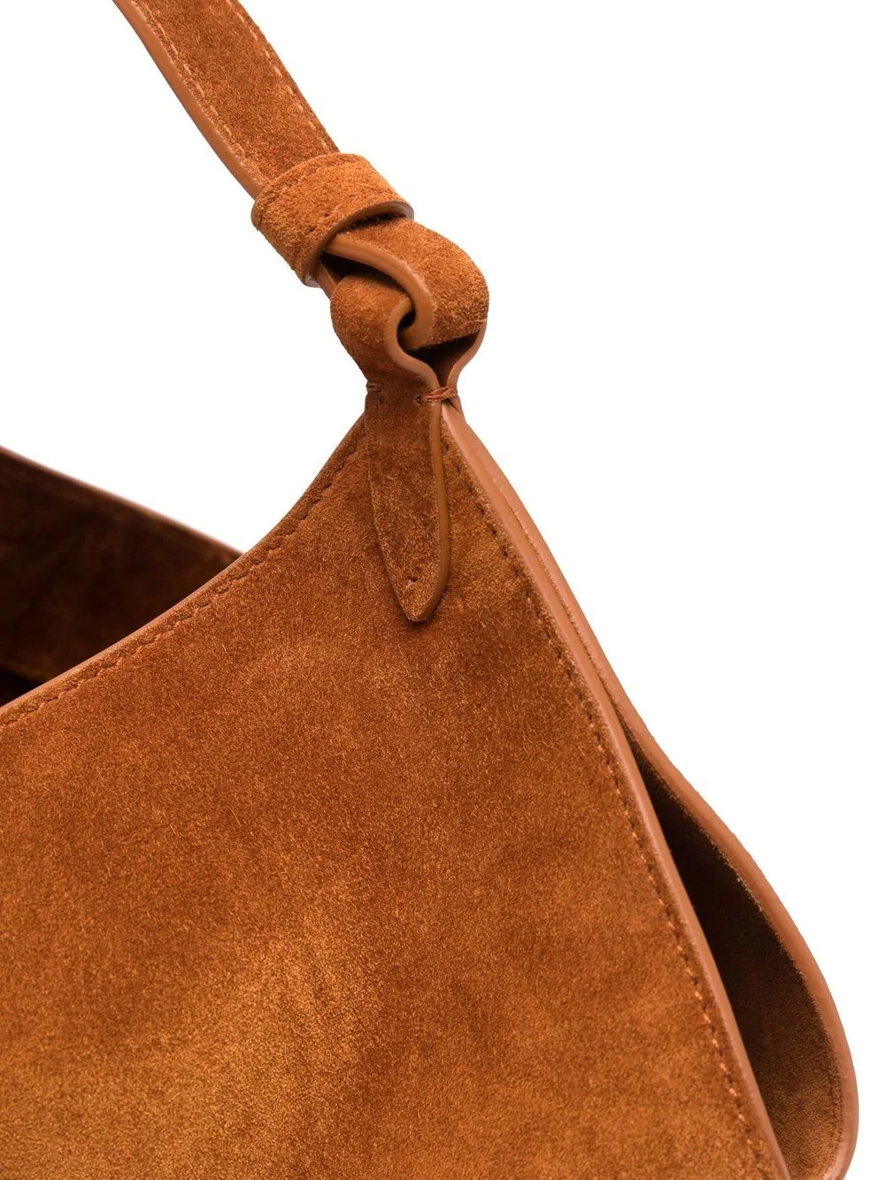 Lotus Mini Suede Tote Bag in Brown - Khaite