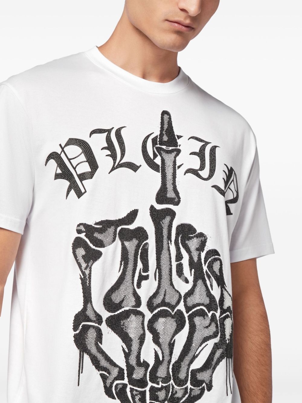 rhinestone-embellished cotton t-shirt - 4