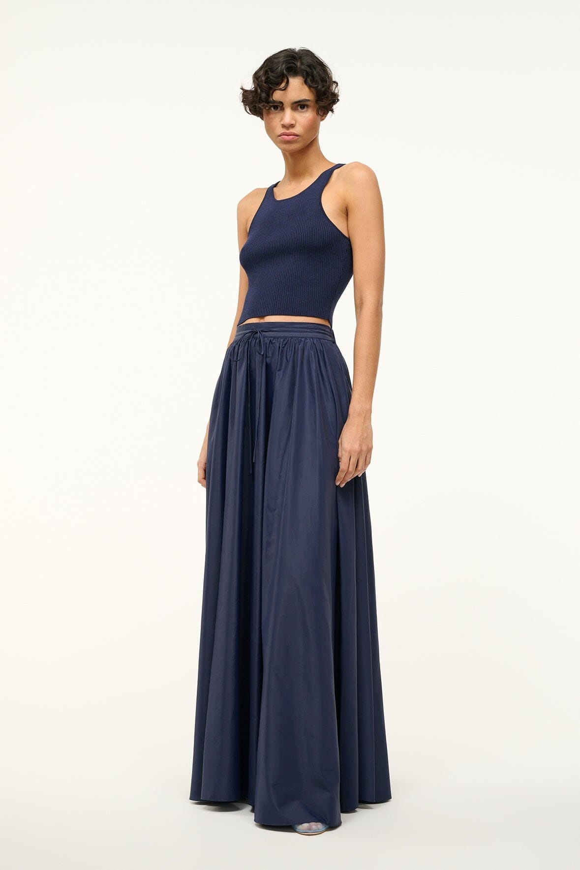 STAUD MAXI EDEN SKIRT NAVY - 2