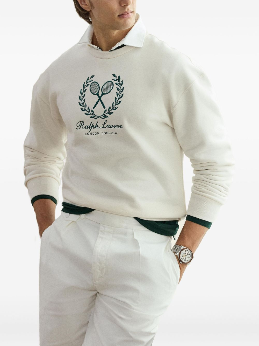 tennis-motif sweatshirt - 3