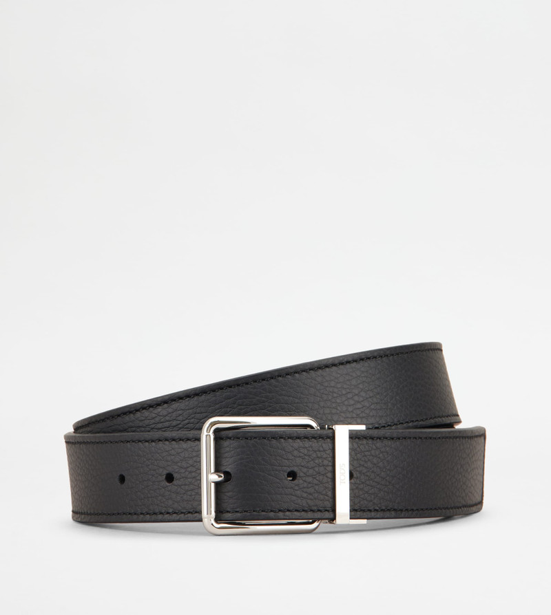 REVERSIBLE BELT IN LEATHER - BLACK 1