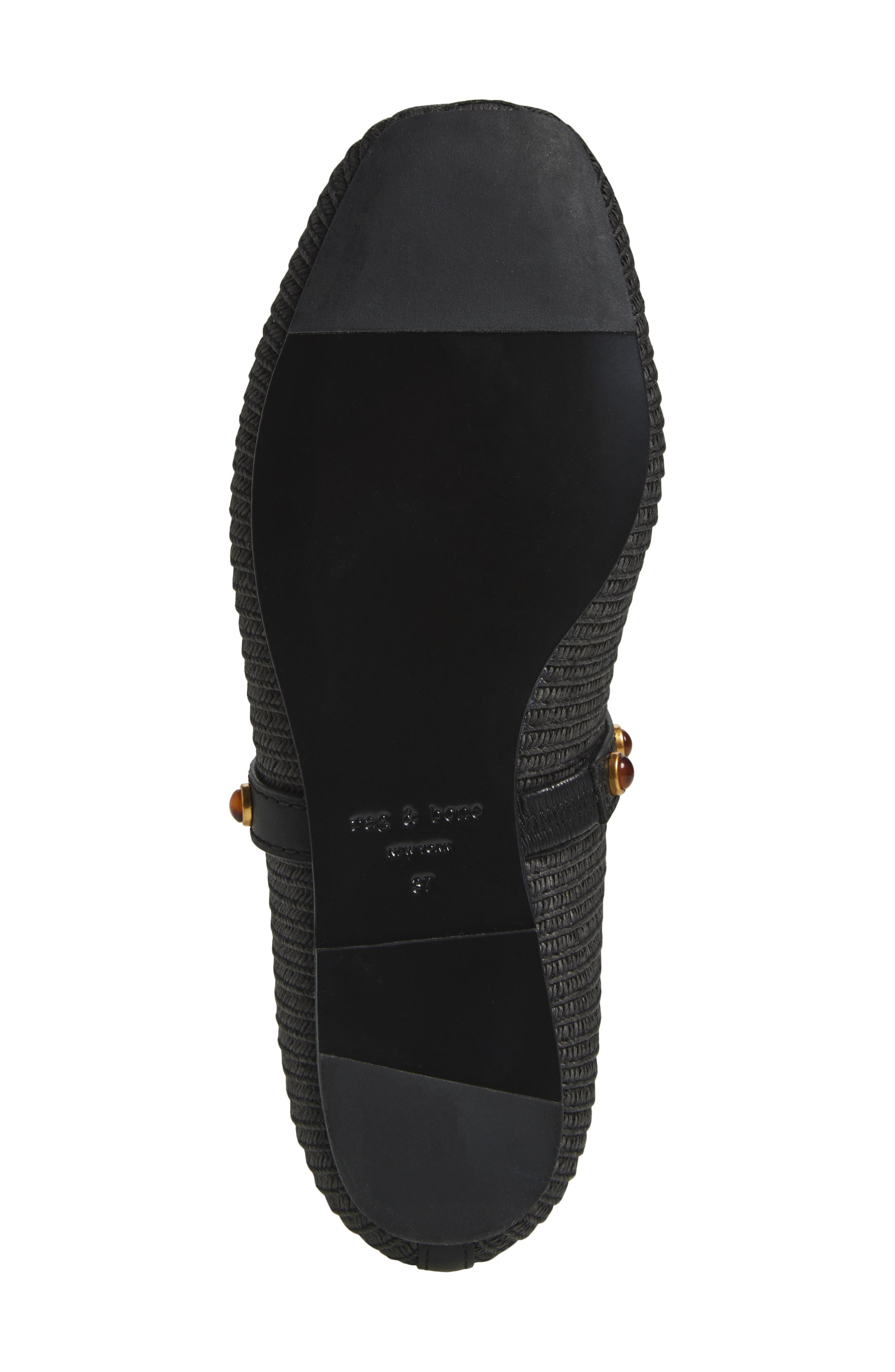 rag & bone Cabochon Spire Mary Jane Flat in Black at Nordstrom - 6