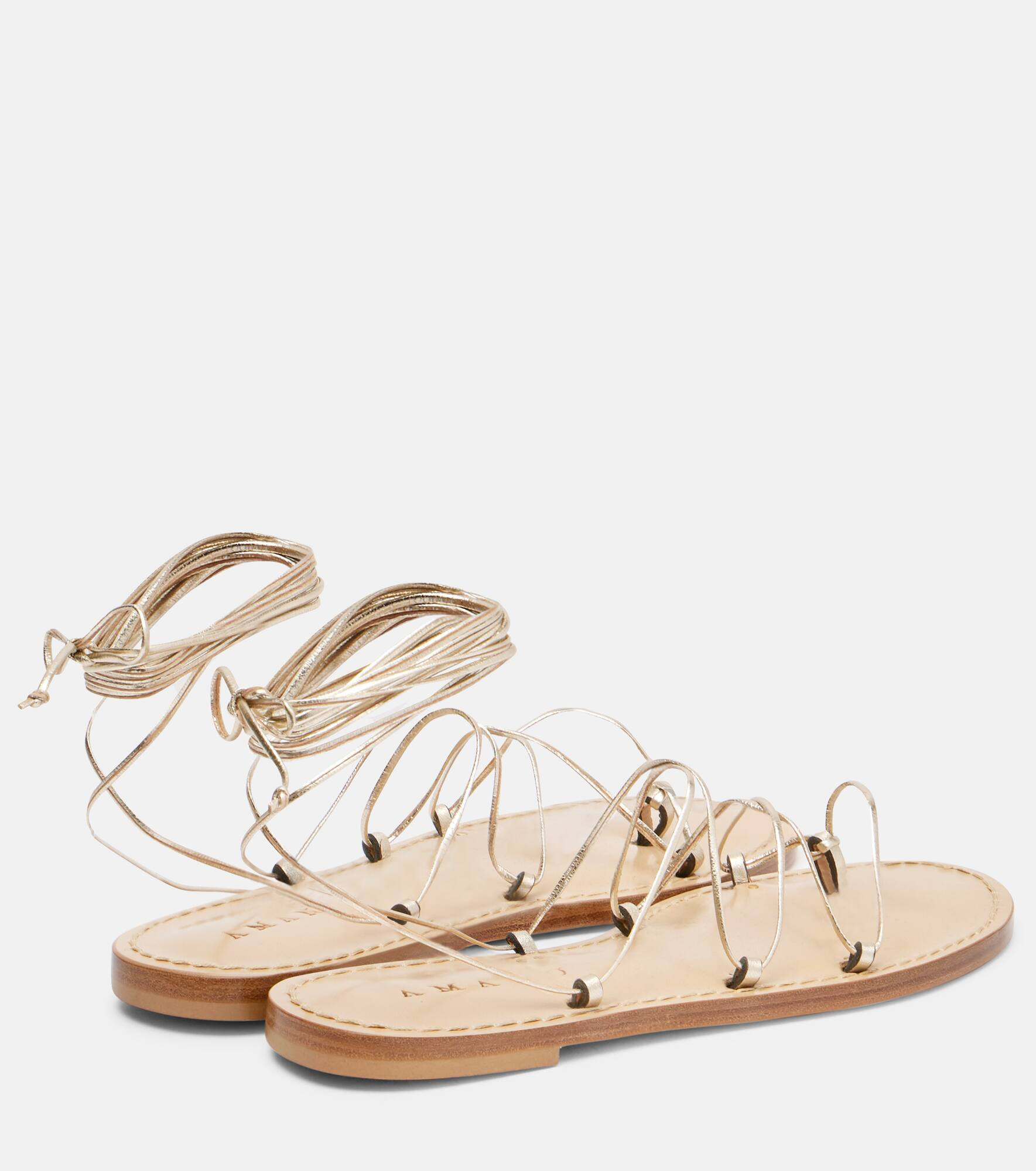 Serengetti metallic leather sandals - 2