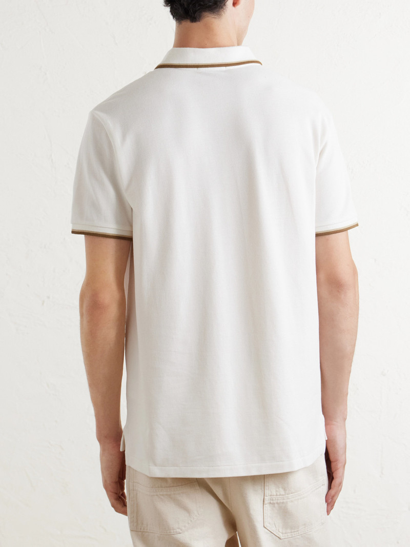 Logo-Embroidered Cotton-Piqué Polo Shirt 4