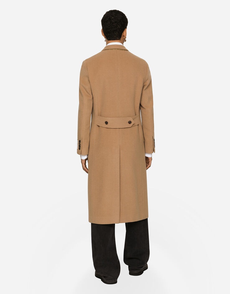 Single-breasted camel wool coat - 3