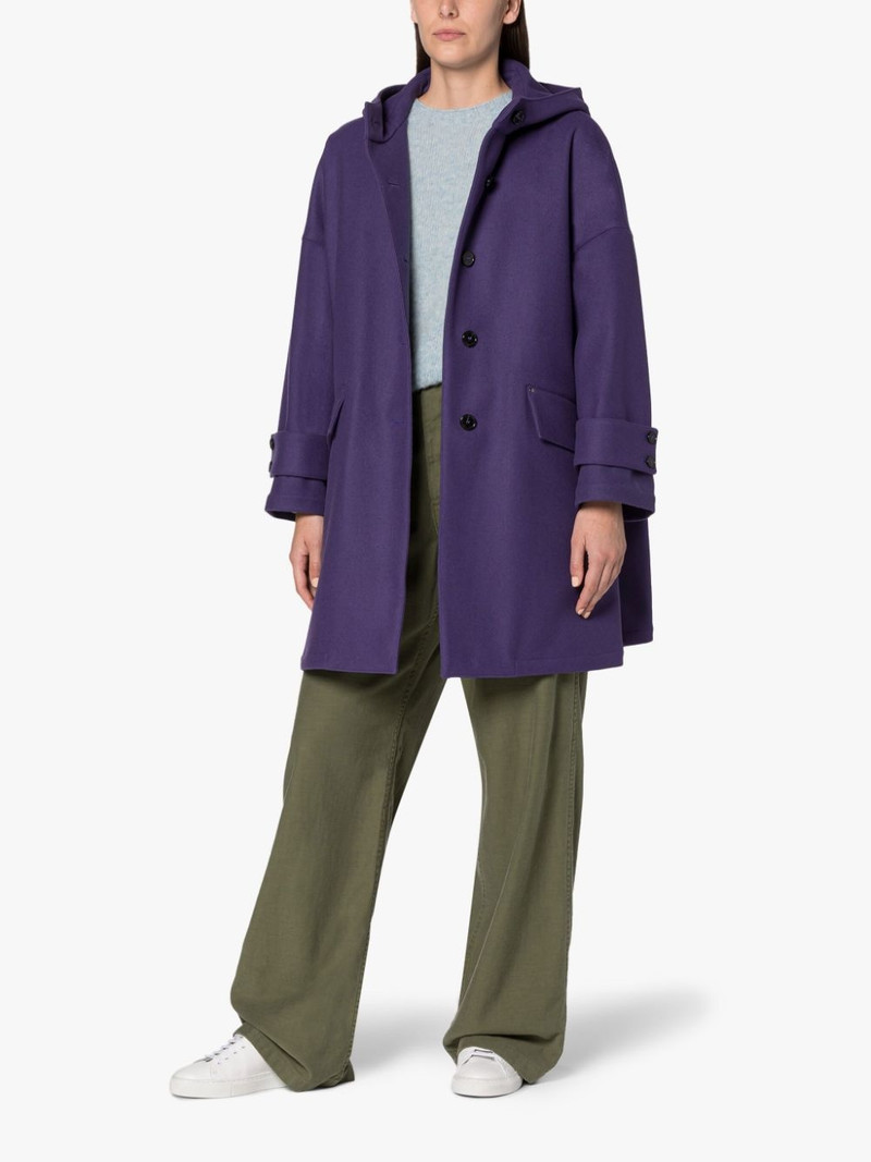 Mackintosh HUMBIE HOOD PURPLE WOOL OVERCOAT outlook