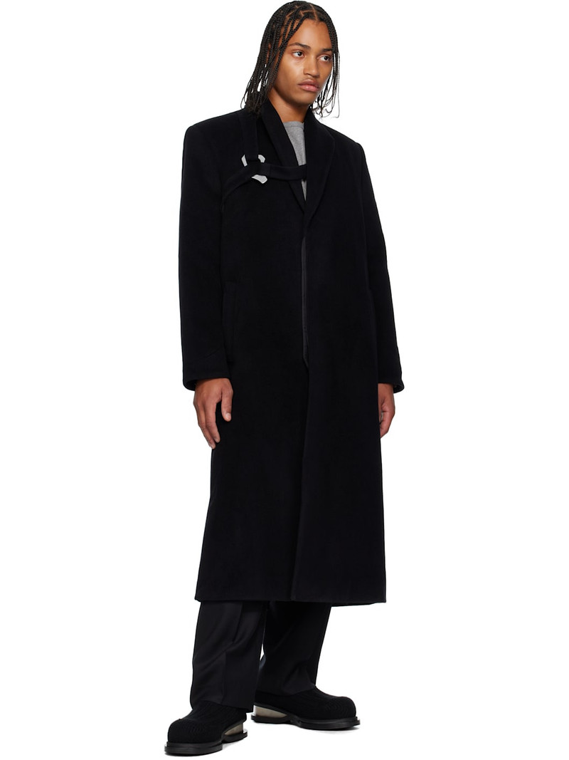 HELIOT EMIL™ Black Titan Wool Coat outlook