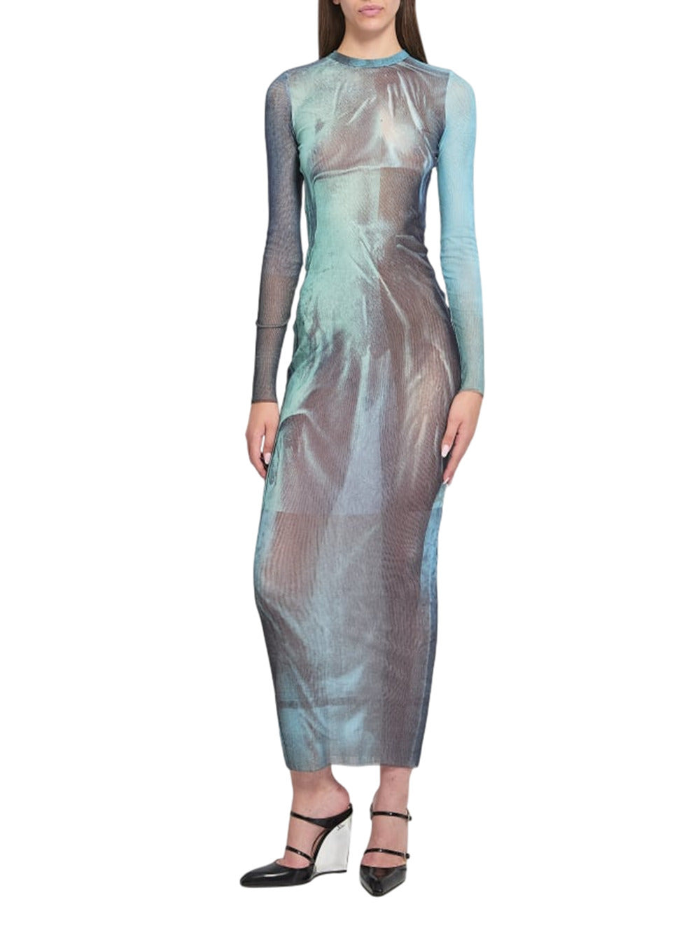 Women`S Long Blue Dress - 4