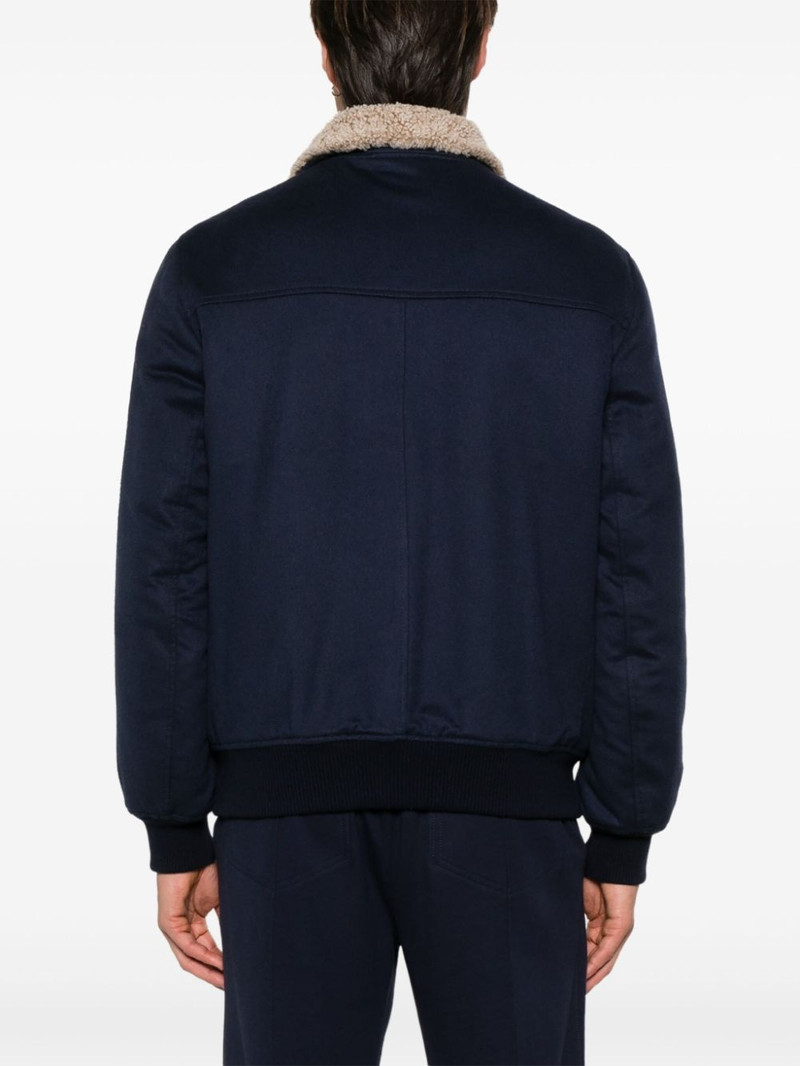 shearling-collar bomber jacket 4