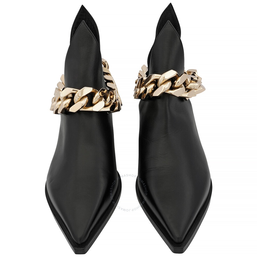 Burberry Keighley Chain Detail Leather Ankle Boots - 3