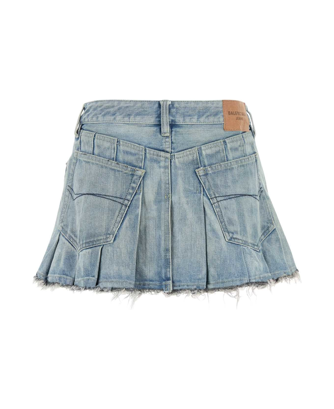 Denim Mini Skirt - 2