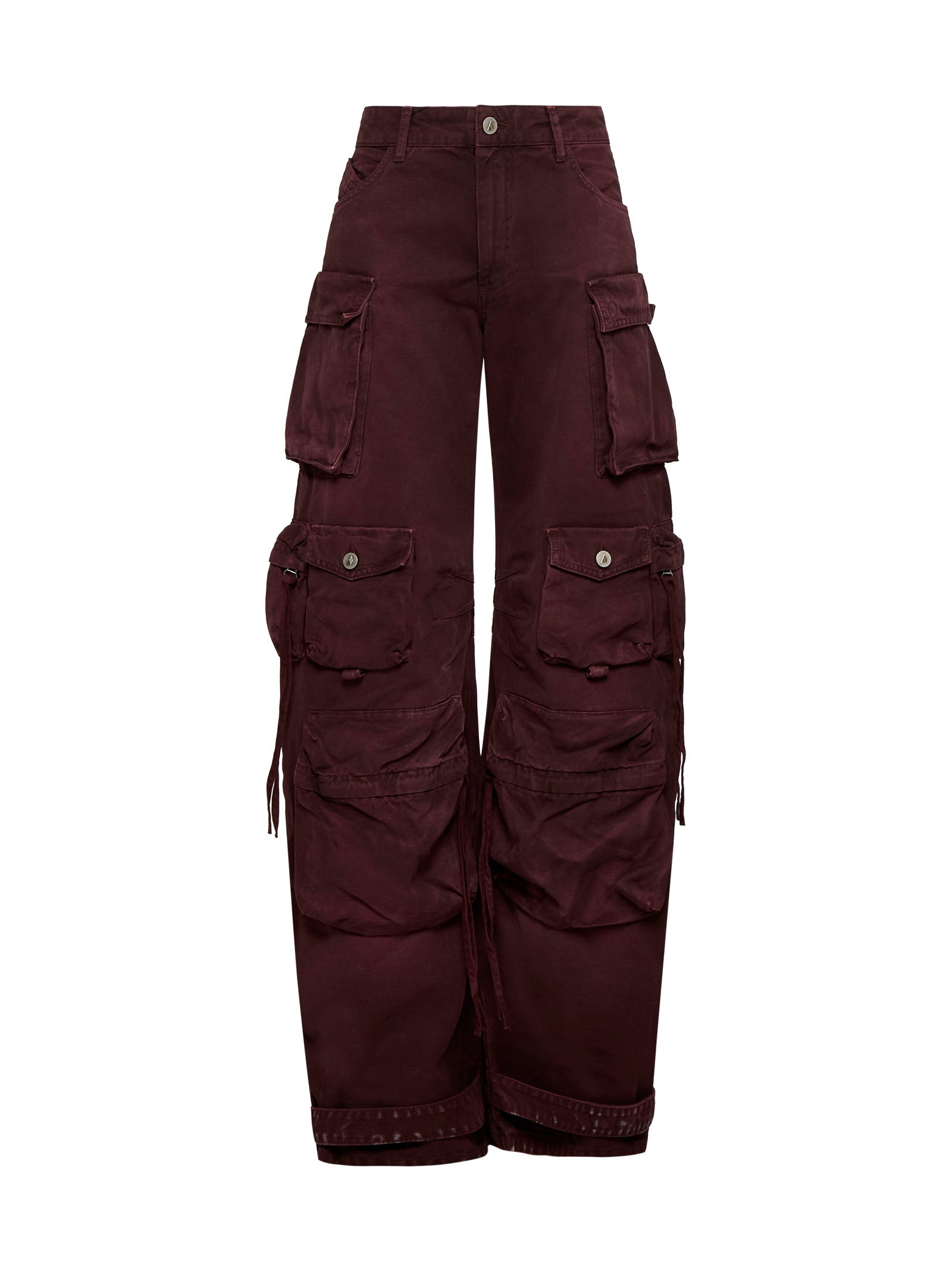 Burgundy denim ''Fern'' multi-pocket jeans - 1