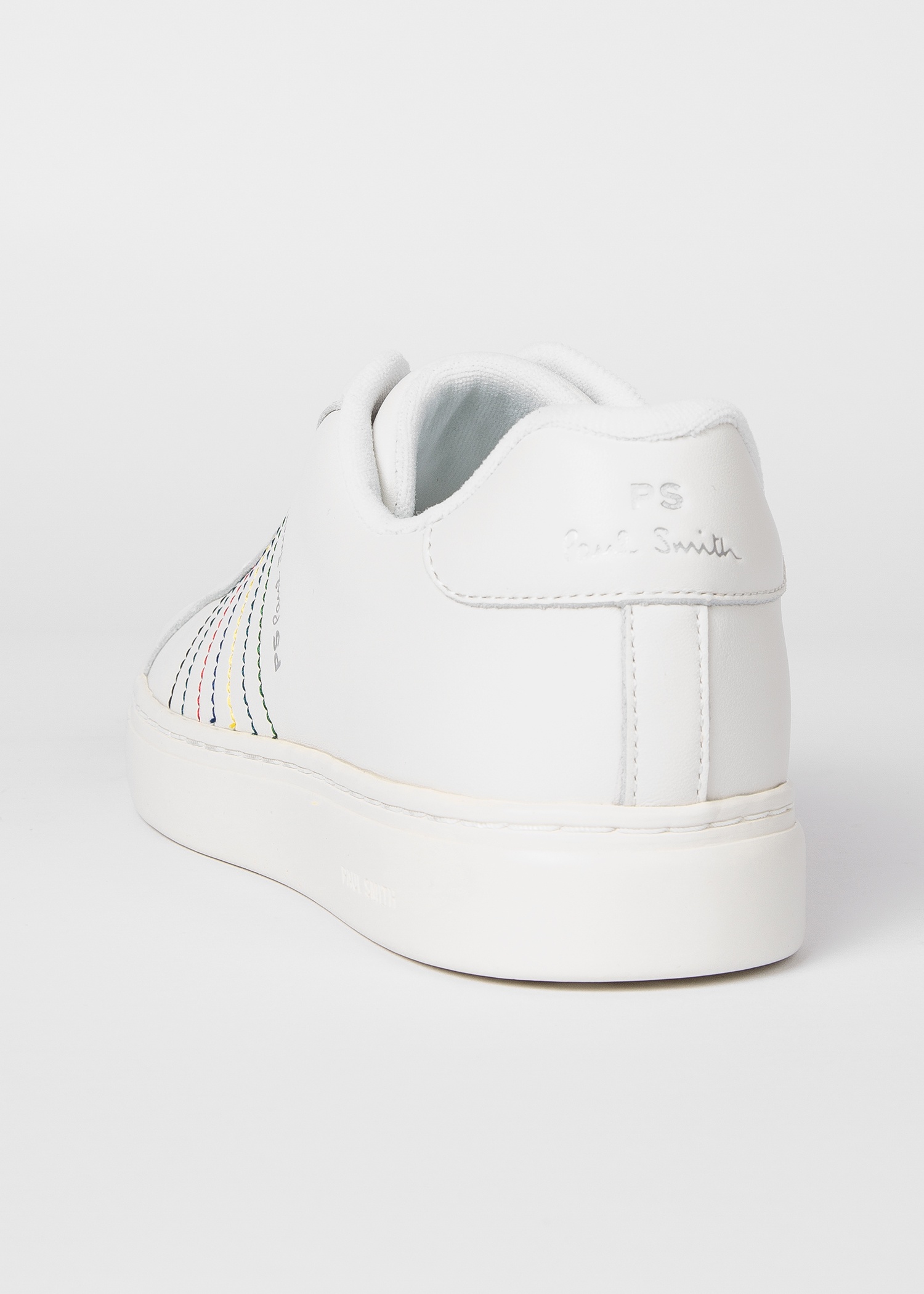 White 'Rex' Stitch 'Sports Stripe' Trainers - 5